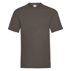 Image of Mens Value Short Sleeve Casual T-Shirt (Large) (Dark Brown)