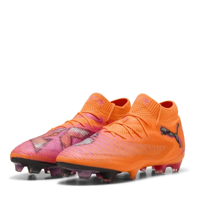 Image of Puma Future 8 Ultimate Adults Firm Ground Football Boots Orange/Black male 9.5 (44)