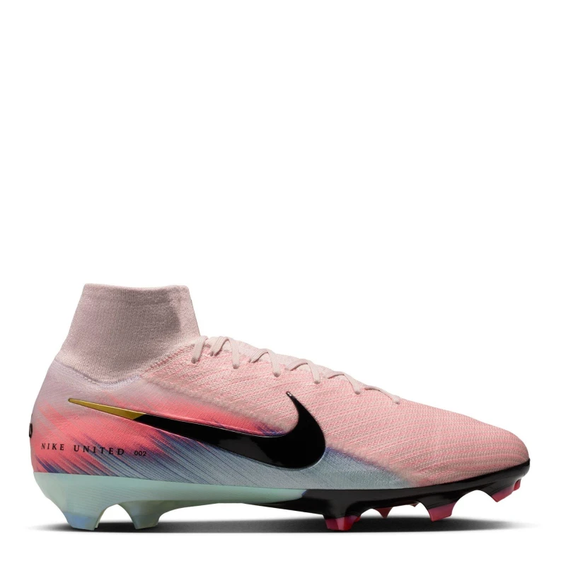 Image of Nike Mercurial Superfly 10 Elite Adults Firm Ground Football Boots Pink/Blue male 8 (42.5)