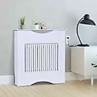 HOMCOM Radiator Cover W/E1 Class 12mm MDF Engineered Wood, 78W x 19D x 80.5Hcm-White