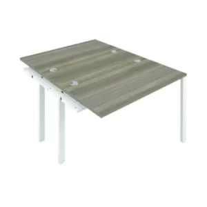 Image of Jemini 2 Person Extension Bench Desk 1200x1600x730mm Grey Oak KF808619