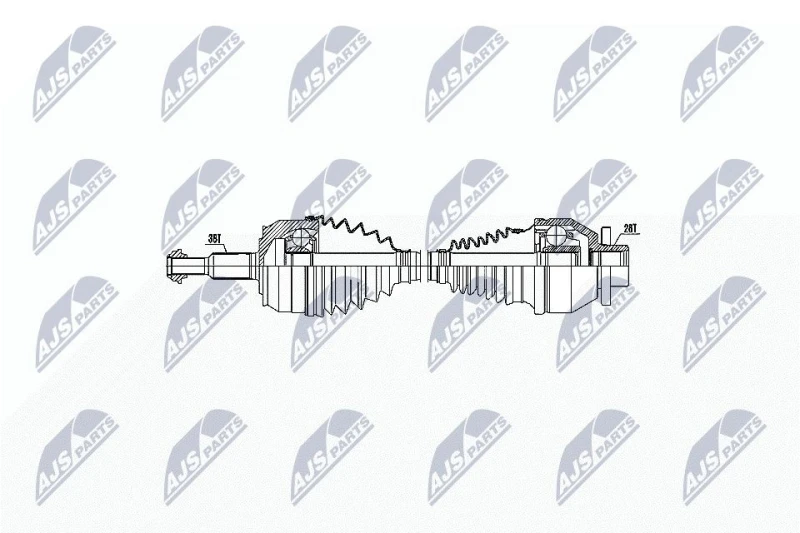 Image of NTY NPW-WW-046 Drive shaft Front Axle Left Drive Shaft (13)