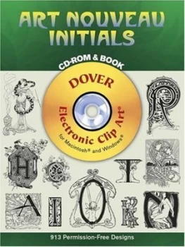 Image of Art Nouveau Initials Cd-Rom and Book Paperback