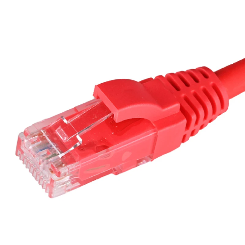 Image of Cablenet 0.5m Cat5e RJ45 Red U/UTP LSOH 24AWG Snagless Booted Patch Le