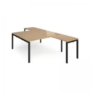 image of Adapt back to back desks 1600mm x 1600mm with 800mm return desks -