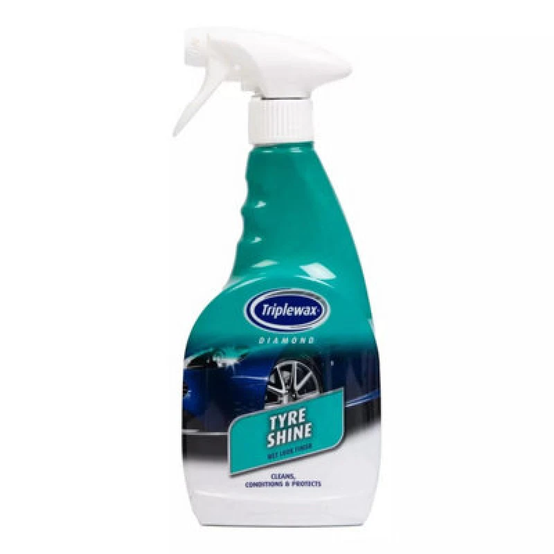 Image of Triplewax Tyre Shine Dressing New Look Finish Clean & Protect Spray 500Ml