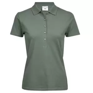Image of Tee Jays Womens/Ladies Luxury Stretch Short Sleeve Polo Shirt (XL) (Leaf Green)