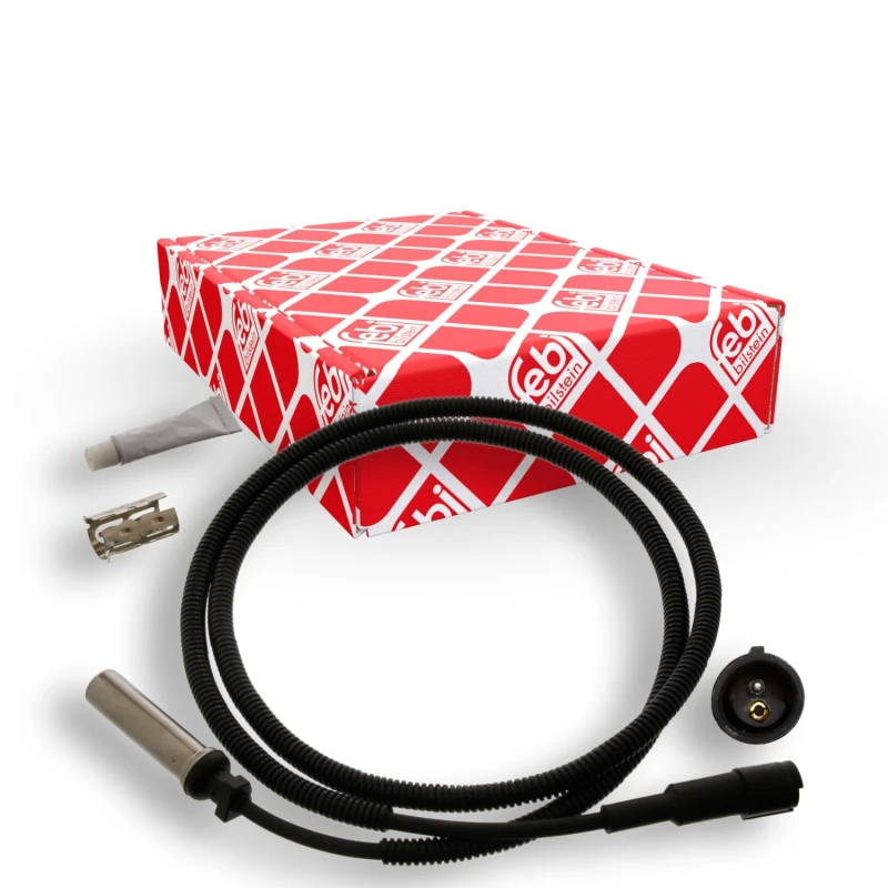 Image of FEBI BILSTEIN 45519 ABS Sensor Rear Axle Right, with bush Sensor,wheel speed (412)