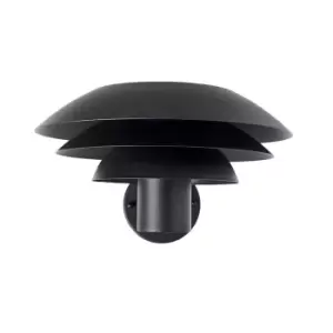 image of Outdoor Dome Wall Lamp Black 31cm IP44