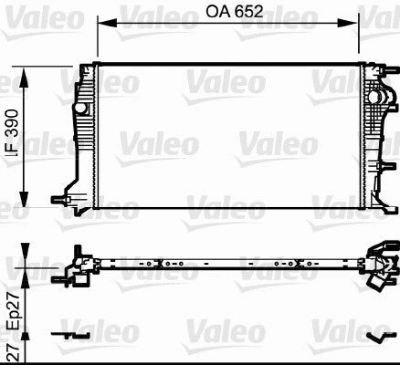 Image of Engine radiator VALEO 735182