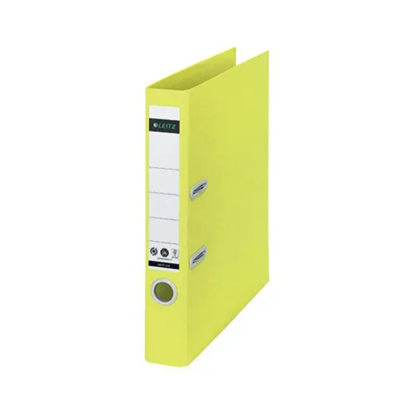 Image of Leitz Recycle Lever Arch File A4 50mm Yellow (Pack of 10) 10190015