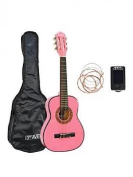 image of 3Rd Avenue 3Rd Avenue 1/4 Size Classical Guitar Pack - Pink With Free Online Music Lessons