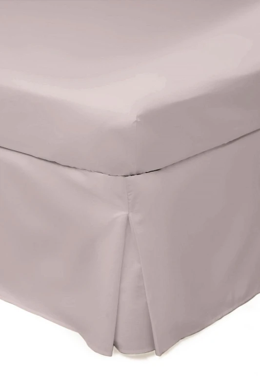 Image of Belledorm Easy Care 200 Thread Count Cotton Polyester Percale Platform Valance in Light Pink Size: King Light Pink Unisex King