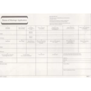 Image of Banns of Marriage Application MB 1 : Pack of 50 Forms