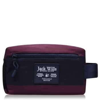 image of Jack Wills Thorney Wash Bag - Damson