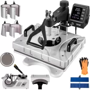 image of VEVOR Heat Press 12X15" 10 in 1 Heat Press 1000W Heat Press Machine with 360