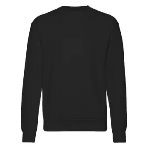 image of Fruit Of The Loom Mens Set-In BelcoroA Yarn Sweatshirt (2XL) (Black)