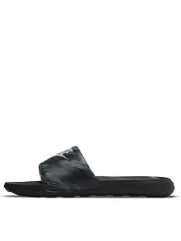 Image of Nike Victori One Printed Slide, Black/Grey, Size 11, Men