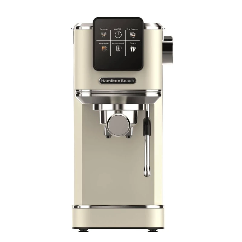 Image of HAMILTON BEACH BaristaPro Touch HBC7210C Coffee Machine - Cream 5060916372979