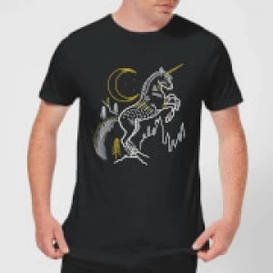 image of Harry Potter Unicorn Mens T-Shirt - Black