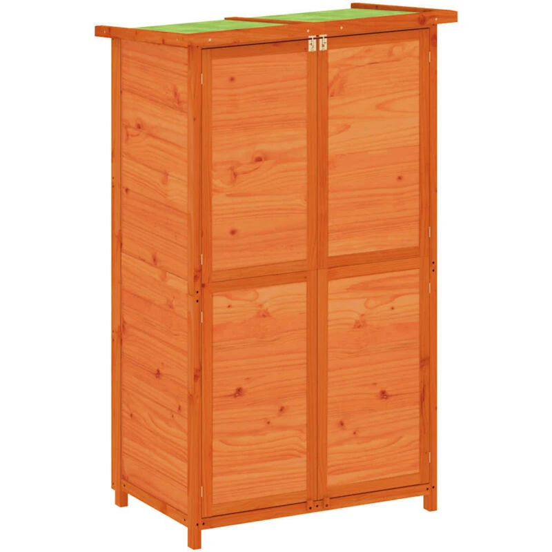 Image of VIDAXL Garden Tool Shed Brown 83x57x140cm Solid Wood Pine Vidaxl 8720845798147