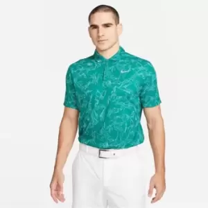 Nike Dri-FIT ADV Tiger Woods Mens Contour Print Golf Polo - Green