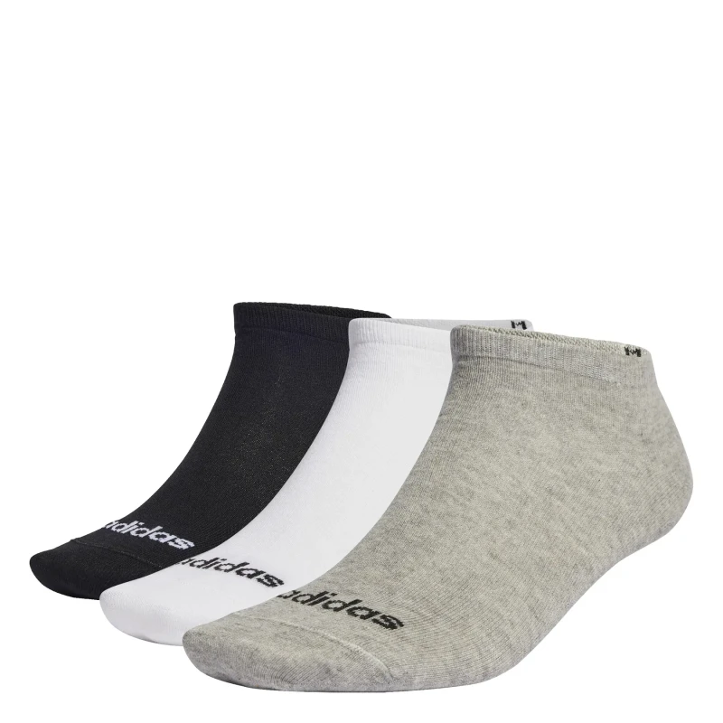 Image of adidas Thin Linear Low-Cut Socks 3 Pairs Womens - Multi Multi 4 -8