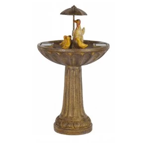 image of Duck Family Solar Water Fountain