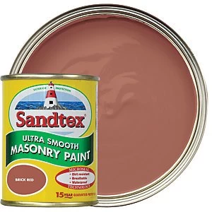 Image of Sandtex Ultra Smooth Masonry Paint - Brick Red 150ml