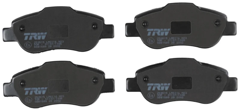 Image of TRW GDB1589 Brake pad set not prepared for wear warning indicator Brake Pad Set,disc brake (402)