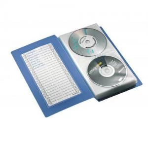 Image of Esselte Dataline CD Storage Book for 48 CDs - Grey Blue