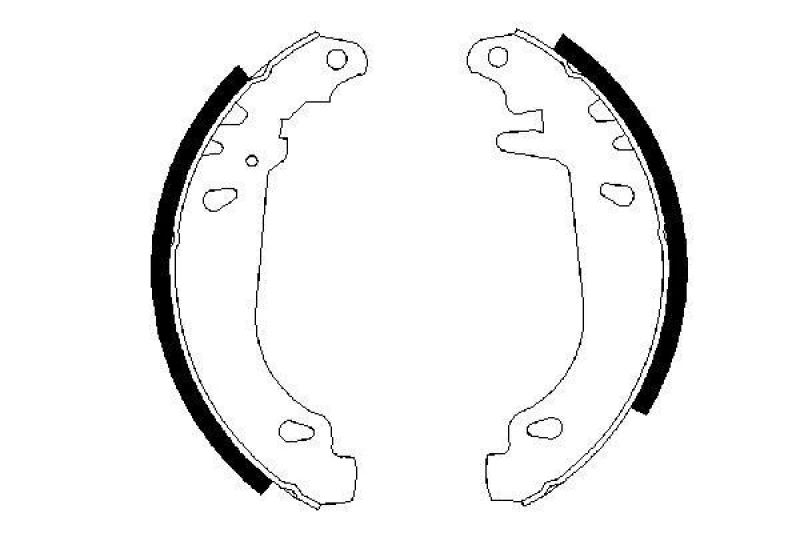Image of Brake Shoe Set Bosch 0 986 487 346