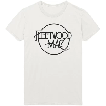 Image of Fleetwood Mac - Classic Logo Unisex Large T-Shirt - White