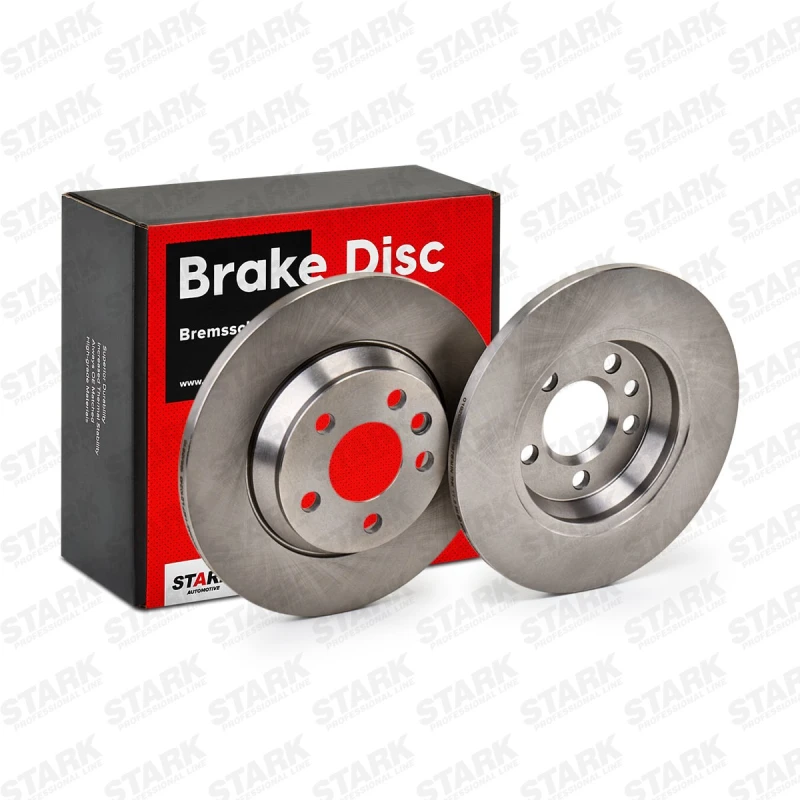 Image of STARK SKBD-0022064 Brake disc Rear Axle, solid, Cast Iron, Uncoated, Untreated, without bolts/screws Cast Iron Brake Disc (82)