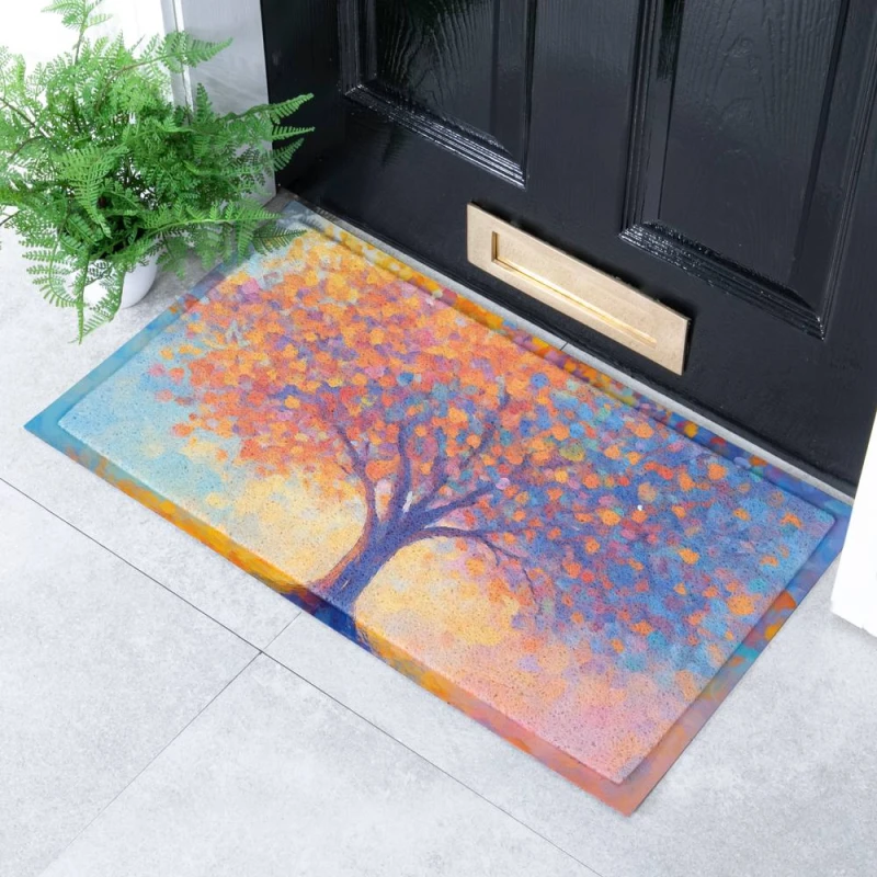 Image of Artsy Mats Tree Of Life Doormat Size: 60cm x 90cm Multicolor Unisex 60cm x 90 cm