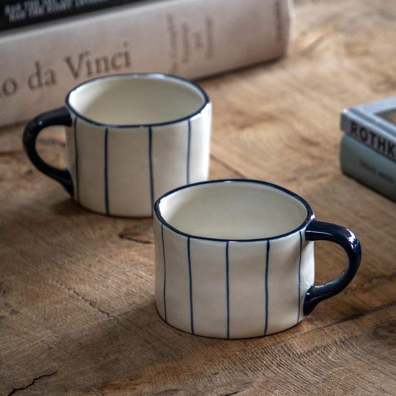 Image of Crossland Grove Poseidon Stripe Mug Blue (4pk), Blue 5.06109E+12