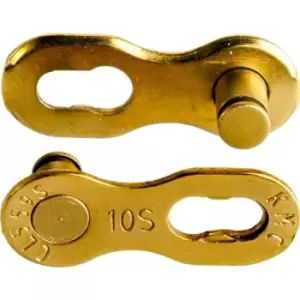 Image of KMC 10speed Ti-N Gold Missing Link 5.88mm (x2) Re-Usable