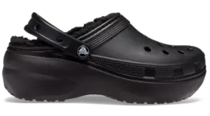 Image of Crocs Classic Platform Lined Clogs Women Black 4