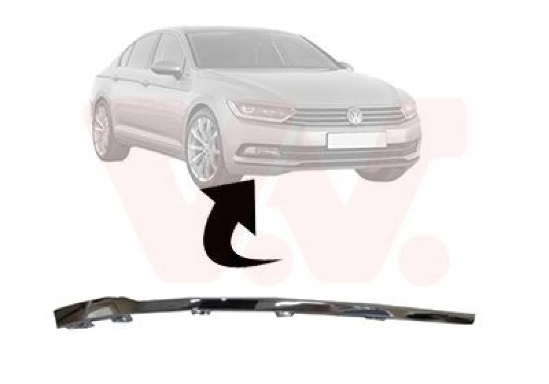 Image of VAN WEZEL Bumper moulding VAN WEZEL 5742584