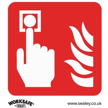 image of SS31P10 Safe Conditions Safety Sign - Fire Alarm Symbol - Rigid Plastic - Pack of 10 - Sealey