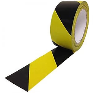 image of Hazard Warning Tape 48mm x 33 m Black, Yellow