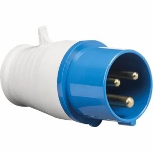Image of KnightsBridge 16A 230V IP44 Industrial 3 Pin 2P+E In-Line Caravan Male Plug