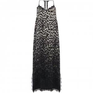 image of Label Lab Leopard Print Slip Dress - Multi-Coloured