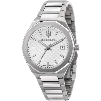 Image of Maserati R8853142005 Mens Stile Steel Bracelet Wristwatch Colour - Silver