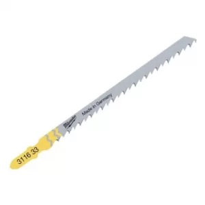 Image of Milwaukee Power Tools Fast Cut Wood Jigsaw Blades T344D (Pack 5)
