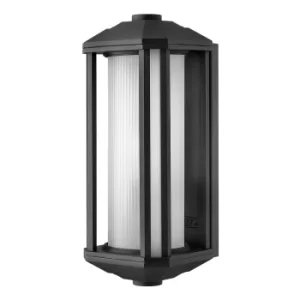 image of Hinkley Castelle Outdoor 1 Light Medium Wall Lantern Black IP44