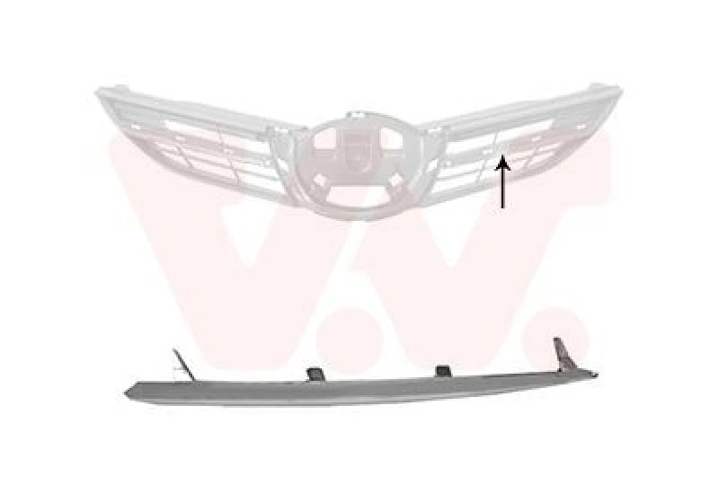 Image of VAN WEZEL Trim / Protective Strip, radiator grille VAN WEZEL 5407512