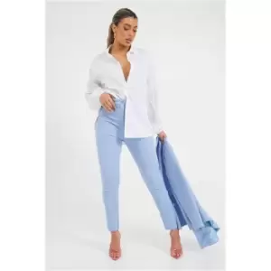 I Saw It First Blue Tailored Cigarette Trousers - Blue