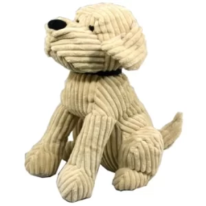 Image of Large Gold Ribbed Dog Doorstop