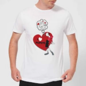 Image of Popeye I Love Popeye Mens T-Shirt - White - 3XL